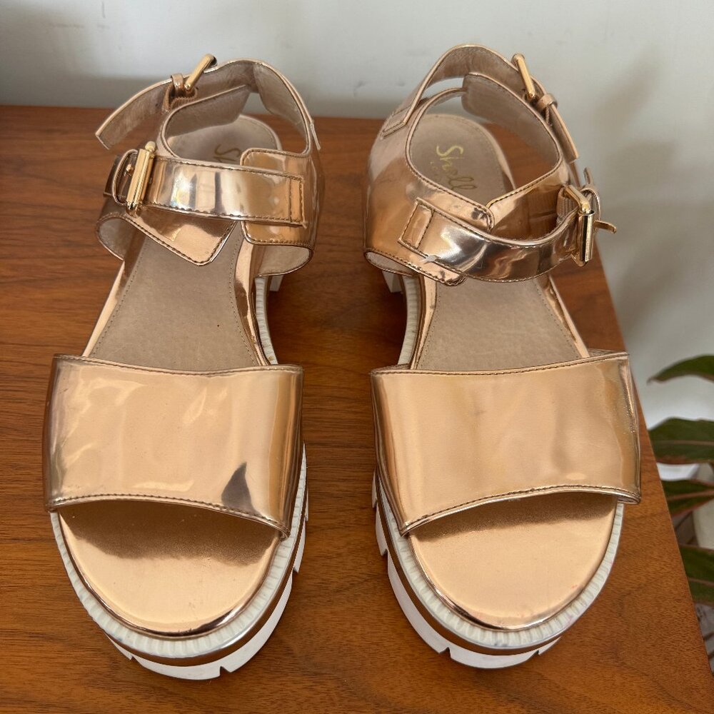 Shellys London  Rose Gold Dita Sandal Platform 9